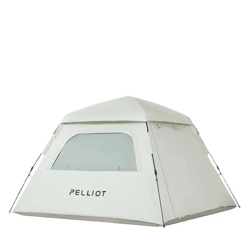 Tenda da campeggio a prova di pioggia e a prova di sole completamente automatica per tenda pieghevole portatile Multi-persona con rivestimento argento
