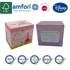 Caja Musical para Joyas Jakos con 2 Cajones y un Precioso Diseño <span class=keywords><strong>de</strong></span> Princesa - Ideal para Regalo <span class=keywords><strong>de</strong></span> Cumpleaños, Navidad y Festividades para Niñas - Product Image 4