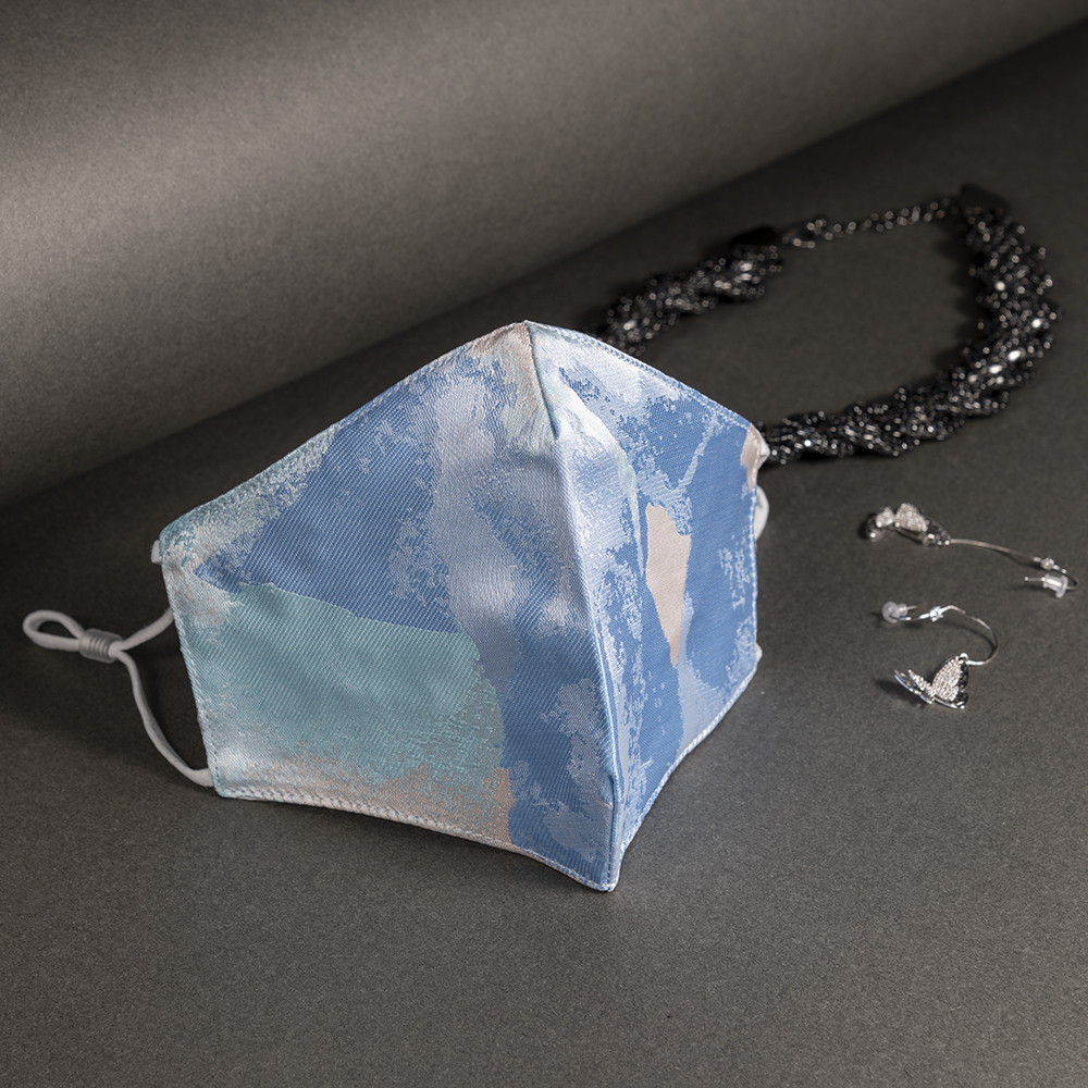 3 слоя ткани нос провода Регулируемый переходное кольцо для фильтра карман голубовато-зеленый шелковый атлас уход за кожей лица маска для вечеринки