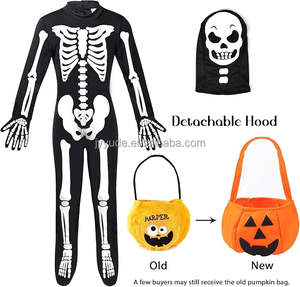 Costume d'Halloween de style nouveau 2025, vente en gros OEM, costume d'horreur Godchild, ensemble de costumes de cosplay, costume de fête, combinaison de squelette maléfique, unisexe, universel - Product Image 4