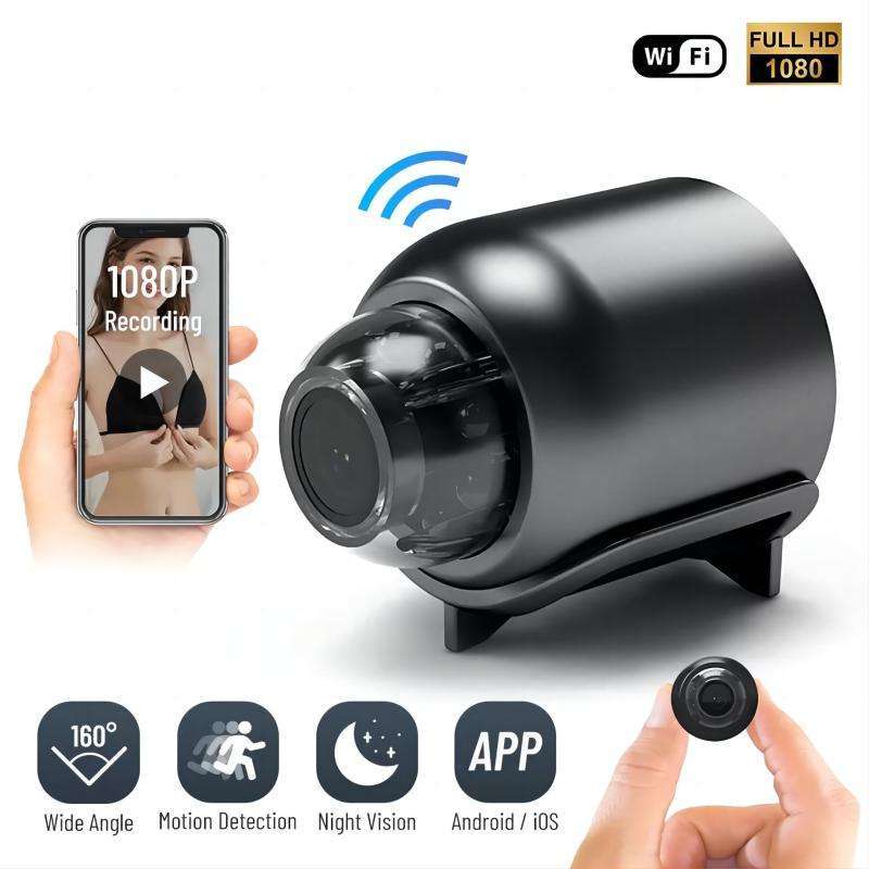 1080P Mini Spy Camera - 64GB Loop Recording Nanny Cam With Motion Detection For Home Security