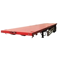 Nouvelle semi-remorque 40FT châssis de conteneur de seconde main à lit plat remorque à essieu de remorquage pour l'utilisation de conteneurs de camion