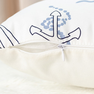 Marine Style <b>Throw</b> <b>Pillows</b> Cotton Linen Square Removable Cushions For Sofa Home Decor - Product Image 3