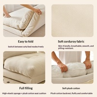 Canapé-lit pliable Cloud Roll, structure métallique, tissu, fauteuil inclinable en forme de L, éponge haute densité, design créatif, chambre à coucher, balcon