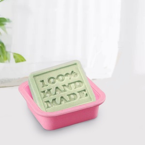 Factory Hot Quality Custom 3d 100% Handmade <b>square</b> Rectangular Baking Cake Soap Moulds Handmade Silicone Soap Mold with logo - Product Image 2