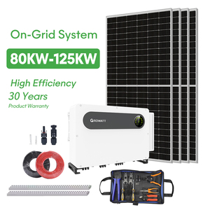 ระบบแบตเตอรี่ 80kva 110 กิโลวัตต์ 120 kva ระบบโซลาร์เซลล์ 100kw แบบเชื่อมต่อกับระบบไฟฟ้า 100 กิโลวัตต์ ระบบโซลาร์เซลล์แบบเชื่อมต่อกับระบบไฟฟ้า ฟาร์มโซลาร์เซลล์ ระบบแผงโซลาร์เซลล์สำหรับบ้าน - Product Image 1