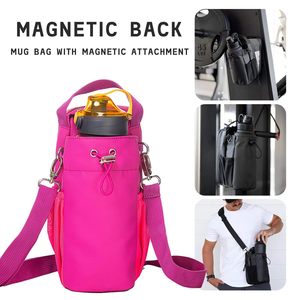 Magnetic Crossbody Gym Bag <b>Water</b> <b>Bottle</b> Holder Waterproof Sling Bag for Men and Women with Phone Pockets Handle Shoulder <b>Strap</b> - Product Image 6