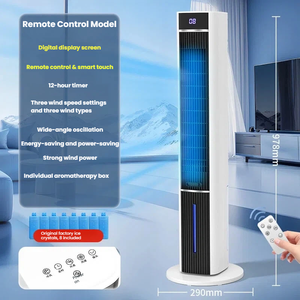 Suitable Water Cooling Tower Fan with 12-Hour Timer 3 Speeds Visible Water Night Light 980mm Floor Standing Fan for Home Office - Product Image 4