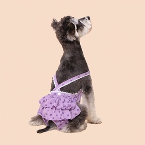 กางเกงอนามัยสำหรับสุนัข ดีไซน์เจ้าหญิง ลายจุดหรูหรา พร้อมสายรัด ป้องกันการรบกวน ใช้งานง่าย คลิกเดียวส่งสินค้า XXL ทุกฤดู - Product Image 5