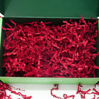 Relleno de Papel Triturado Rojo, Material de Embalaje Decorativo para Cajas de Regalo, Cojín de Protección