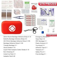 Compact 276 pièces trousse de premiers soins maison voiture Camping randonnée fournitures d'urgence de base en plein air Essentials Kit de survie pour voyage