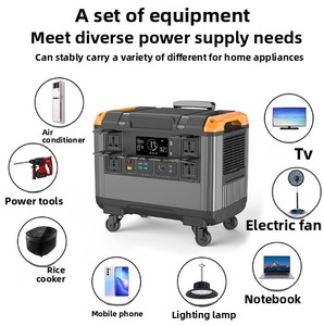 สถานีพลังงานแสงอาทิตย์แบบพกพา 3000W 2688Wh ลิเธียมไอออน แบตเตอรี่ภายนอก คลื่นไซน์บริสุทธิ์ สำหรับใช้ในบ้านและนอกบ้าน ลิเธียม-I ขายดี - Product Image 1