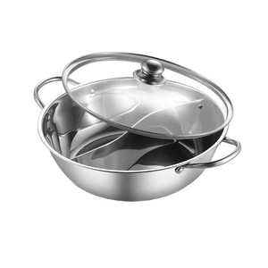 Casserole à double compartiment en acier inoxydable 2,1L-4L avec couvercle pour cuisinière à induction, usage domestique - Product Image 2