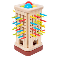 Jeu de tirage 3-en-1 en bois Elisyia : Puzzle de reconnaissance des couleurs, jeu de société interactif parent-enfant, jouet éducatif pour enfants