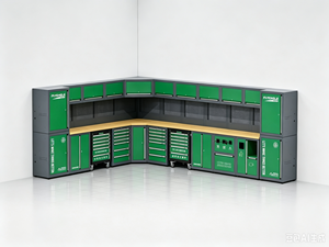 Système de mobilier de <span class=keywords><strong>garage</strong></span> tout-en-un FY-7711GL, armoires murales modulaires personnalisables, coffres à outils, épaisseur du matériau de 1,0 à 2,0 mm pour - Product Image 1