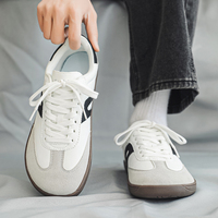 Chaussures de sport décontractées rétro en microfibre de haute qualité, respirantes, en maille douce, antidérapantes, à lacets, style académie, pour la marche