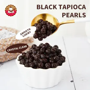 China Bubble Tea Supplier Milk Tea Ingredients 1kg Brown Sugar Tapioca Pearls Balls