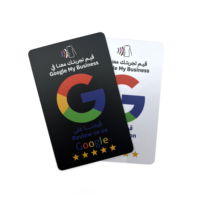 Code QR personnalisé Appuyez sur Business Ins Facebook TIKTOK Médias sociaux PVC NFC NTAG213 google Review Card