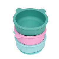 Bol en Silicone sans BPA avec Base pour ventouse, Logo personnalisé, emballage personnalisé, 1 pièce, offre spéciale en ligne