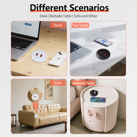 Cargador USB compacto de 10W con 2 enchufes para el hogar, mesita de noche, conferencia, enchufe de escritorio, enchufe USB, Cable de 1,5 m, enchufe estándar de EE. UU.