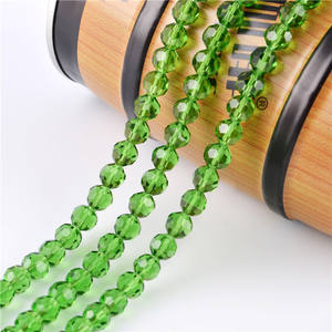 Cuentas transparentes redondas de 6mm, cuentas de fútbol de cristal para fabricación de joyas - Product Image 2