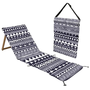 Personalizar ligero compacto <span class=keywords><strong>plegable</strong></span> de <span class=keywords><strong>madera</strong></span> al aire libre Picnic respaldo Mat silla <span class=keywords><strong>tumbona</strong></span> con correa para Camping playa Parque viaje - Product Image 3