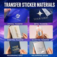Autocollant de transfert UV personnalisé en plastisol, étiquette logo 3D imperméable, décalcomanie pelable pour gobelet, bouteille en verre, vente en gros