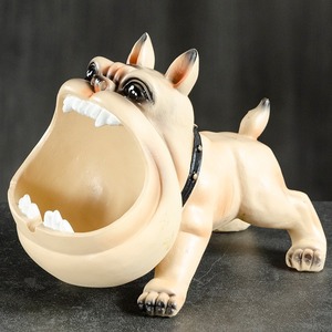 Cenicero de cerámica MSH Creative Cute Bully Dog Puppy para coche, hogar y oficina - Product Image 6