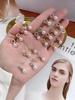 Boucles d'oreilles pendantes géométriques en laiton et alliage de zinc, plaquées or 18 carats, avec perles CZ, accessoires de bijoux tendance, cadeau unisexe