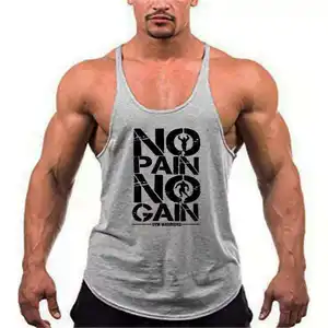 Muscleguys品牌运动服健身背心男士无袖透气汗衫印花标志男士素色嘻哈背心