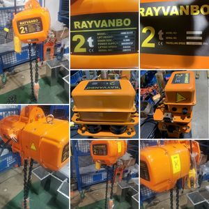 Penjualan Panas 1 Ton 2 Ton 3 Ton 220v 380v  Alat Angkat Rantai Listrik Polipasto Eléctrico De Cadena dengan Troli Bermotor - Product Image 3