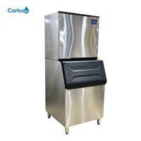 Machine à glaçons à refroidissement par air à haute capacité avec plusieurs plaques évaporatrices pour la fabrication de glaçons en cubes, idéale pour les cafés