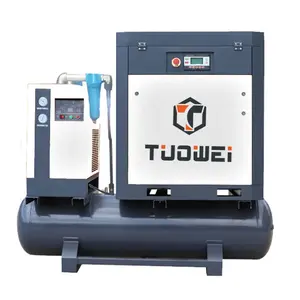 7.5 KW 10 HP 10 Bar Rotary Screw Compressors With Air Dryer