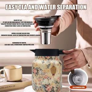 <span class=keywords><strong>Théière</strong></span> thermos sous vide écologique à double paroi en acier inoxydable 304 avec <span class=keywords><strong>infuseur</strong></span> - Product Image 6