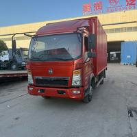Camion de fret à caisse fermée Sinotruk Howo 4x2 d'occasion à bas prix, capacité de charge de 10 tonnes pour l'Afrique