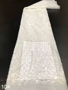 Tessuto in Tulle con Motivo a Onde <span class=keywords><strong>di</strong></span> Piume Viola <span class=keywords><strong>di</strong></span> Lusso e Ricami <span class=keywords><strong>di</strong></span> Paillettes, Disponibile in Diversi Colori <span class=keywords><strong>per</strong></span> Abiti da Cerimonia Femminili - Product Image 2