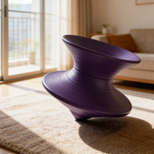 <span class=keywords><strong>Sedia</strong></span> Girevole Creativa in Fibra di Vetro, Poltrona da Ufficio Ergonomica, Sgabello Rotante con Seduta Rotonda, Seduta Commerciale - Product Image 3