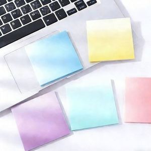 50 Sheets Assorted Soft Gradient Color Square Self-Adhesive Sticky Notes Multi-Hue <b>Memo</b> <b>Pads</b> Office School Daily - Product Image 1