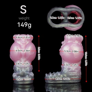 Funda de silicona realista con forma de pene de animal, modelo Fantasía Perro Monstruo Grande - Product Image 4