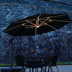 Sombrilla de Playa Moderna de Aluminio Impermeable con Inclinación Automática para Patio, Terraza, Balcón o Exteriores de Villas - Product Image 2