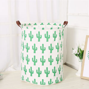 Amazon Vente Chaude Pliable Réutilisable Lin Tissu Bébé Jouet Panier de Rangement Panier - Product Image 6