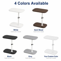 Table élévatrice réglable en gros avec plateau MDF, pliable et mobile, 5 couleurs, structure en acier pour réception, hall d'attente et zone de service