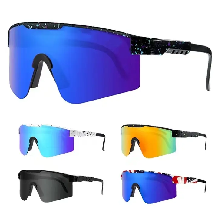 사이클링 안경 야외 선글라스 MTB 남성 여성 스포츠 고글 UV400 자전거 패션 음영 상자없는 안경