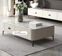 Meuble TV de bureau moderne de luxe contemporain, table basse en bois pour salon, table à café en panneau