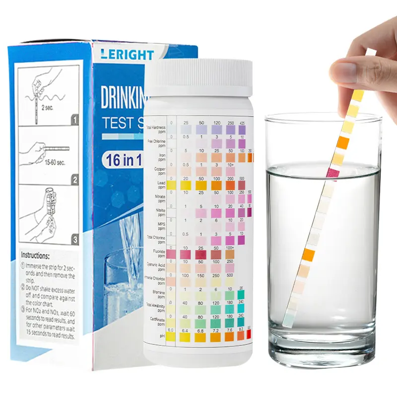 Hoge Kwaliteit Drinkwater Kwaliteit Test Kit 16 In 1 Water Tester Strips Te Koop
