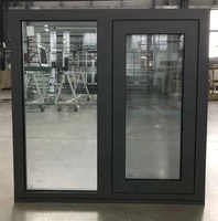 Vente en gros USA Chian Fenêtres à battant à double vitrage avec cadre en aluminium pour la maison Fenêtres et portes à battant