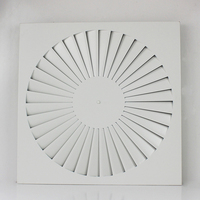 Diffuseur de ventilation carré moderne pour plafond, réglable, à tourbillon, pour usage hôtelier