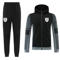 Nouvelle conception de veste à capuche de football pour hommes, veste à capuche chaude d'hiver à manches longues, ensembles de vestes à capuche d'hiver 100% polyester pour hommes