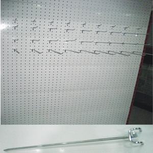 Étagère en acier de style allemand pour supermarché, robuste, finition peinte en poudre, 5 étagères, garde-corps en plastique, panneau perforé - Product Image 2
