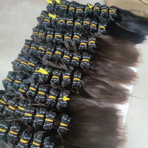 Letsfly Cheveux Vierge Brut du Vietnam Raides Os Mélange Marron Double Tirage 12A, Lots 8 10 12 Pouces, Vente en Gros Livraison Gratuite - Product Image 2